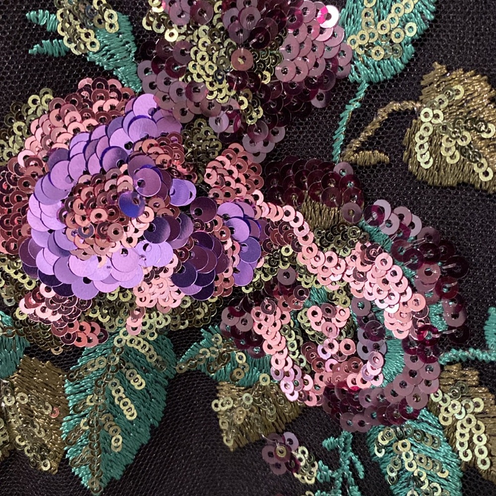 NWOT Dress The Population Mila Sequin Embroidered Floral Cocktail Dress Size S - Picture 6 of 8